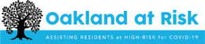 Oakland at Risk logo: tree and text "Assisting Residents at High-Risk for COVID-19