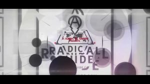 A Radical Guide on TV logo with stylized world map and geometric shapes.