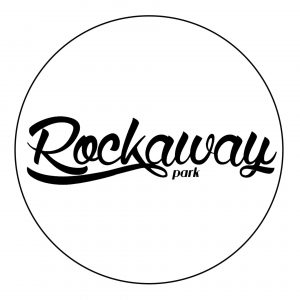 Rockaway Park logo with stylized text inside a circle.
