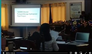 Ahunan Hydropower Plant Project presentation, showcasing "1400MW Ahunan Pumped-Storage Hydropower Plant Project.