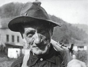Old man with rifle, possibly related to the Blair Mountain conflict.