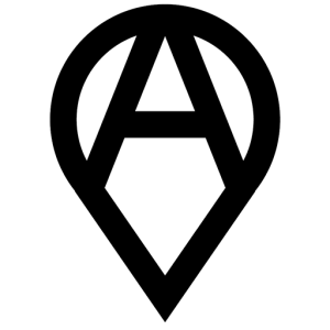 Radical fundraiser icon: stylized "A" in a teardrop shape.